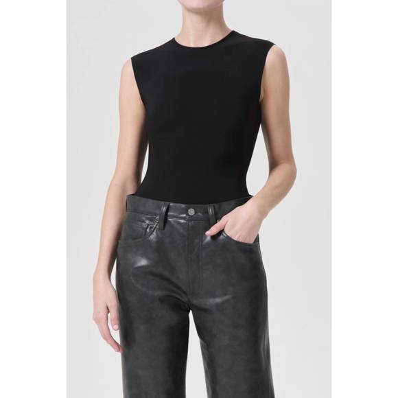 NEW AGOLDE aura sleeveless bodysuit in black - Picture 1 of 5